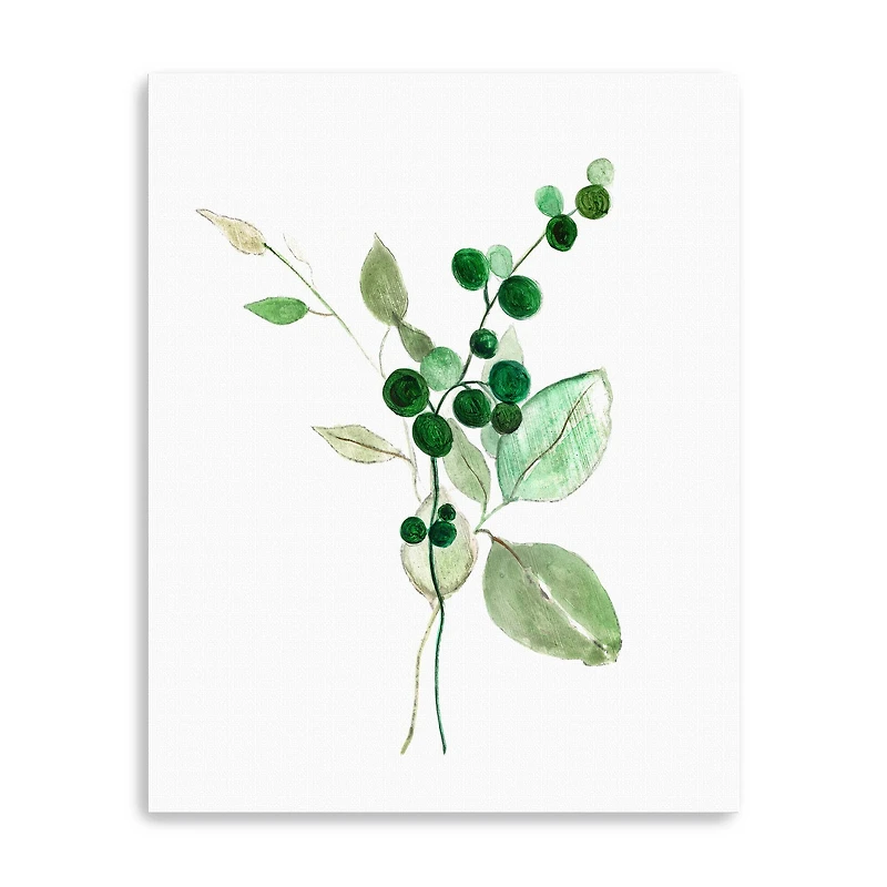 Sprigs in Green I Canvas Giclee