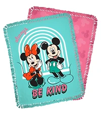Disney® 72" Mickey & Minnie Always Be Kind No Sew Fleece Throw Kit