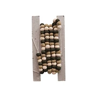Hello Honey® 6ft. Cream & Brown Wool Felt Ball Garland