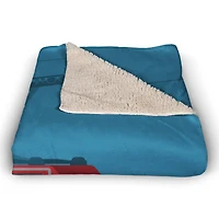 Ski Lift Lodge 50x60 Coral Fleece Blanket