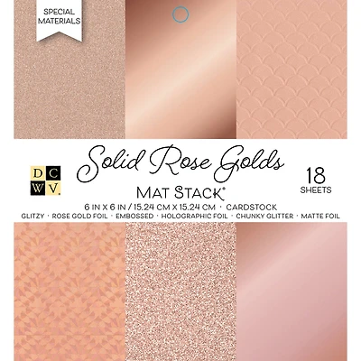 DCWV® Solid Rose Golds Mat Stack®,  6" x 6"
