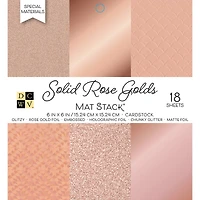 DCWV® Solid Rose Golds Mat Stack®,  6" x 6"