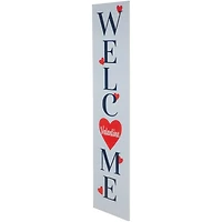 38" Valentine's Day Welcome Wooden Porch Board Sign