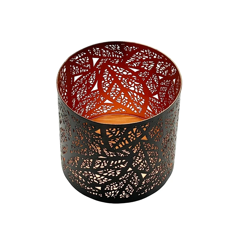 4" Black Leaf Metal Candle Holder by Ashland®