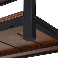 Honey Can Do Walnut Entryway Shoe Storage & Bench