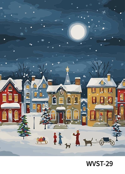 16" x 20" Colorful Town Paint-by-Number Kit by Artist's Loft™