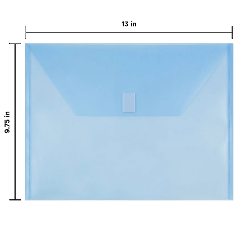 JAM Paper 9.75" x 13" Plastic Hook & Loop Closure Envelopes