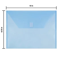 JAM Paper 9.75" x 13" Plastic Hook & Loop Closure Envelopes