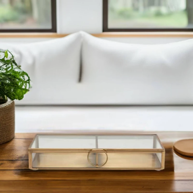 Hello Honey® Brass & Glass Display Box