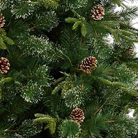 9ft. Pre-Lit Snow Tipped Clermont Mixed Pine Artificial Christmas Tree, Clear Lights