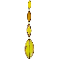 Smooth Yellow Czech Glass Oval Bead Mix by Bead Landing™