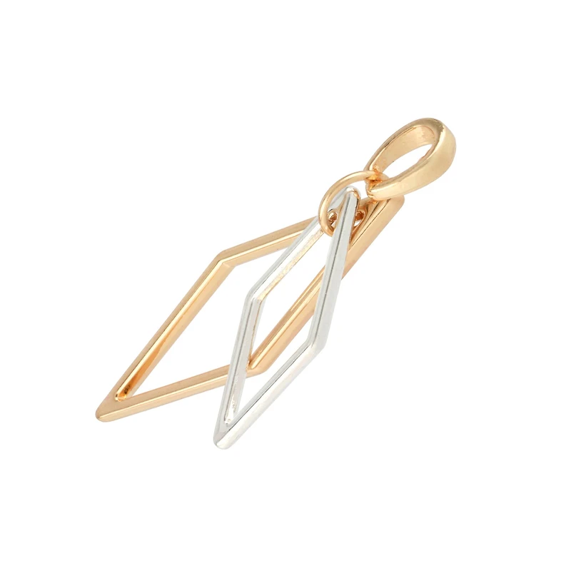 Gold & Silver Diamond Overlap Pendant by Bead Landing™