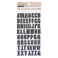 12 Packs: 120 ct. (1440 total) Black Block Alphabet Stickers with Gray Shadow By Recollections™