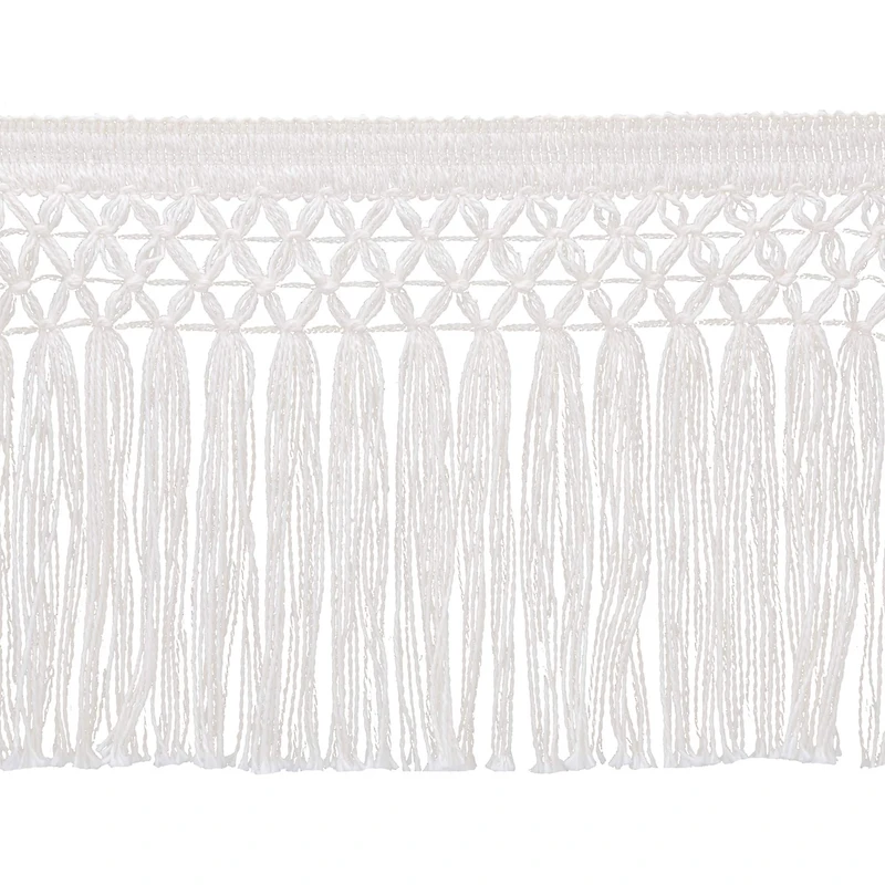 Simplicity® 6" x 10yd. White Chainette Trellis Fringe