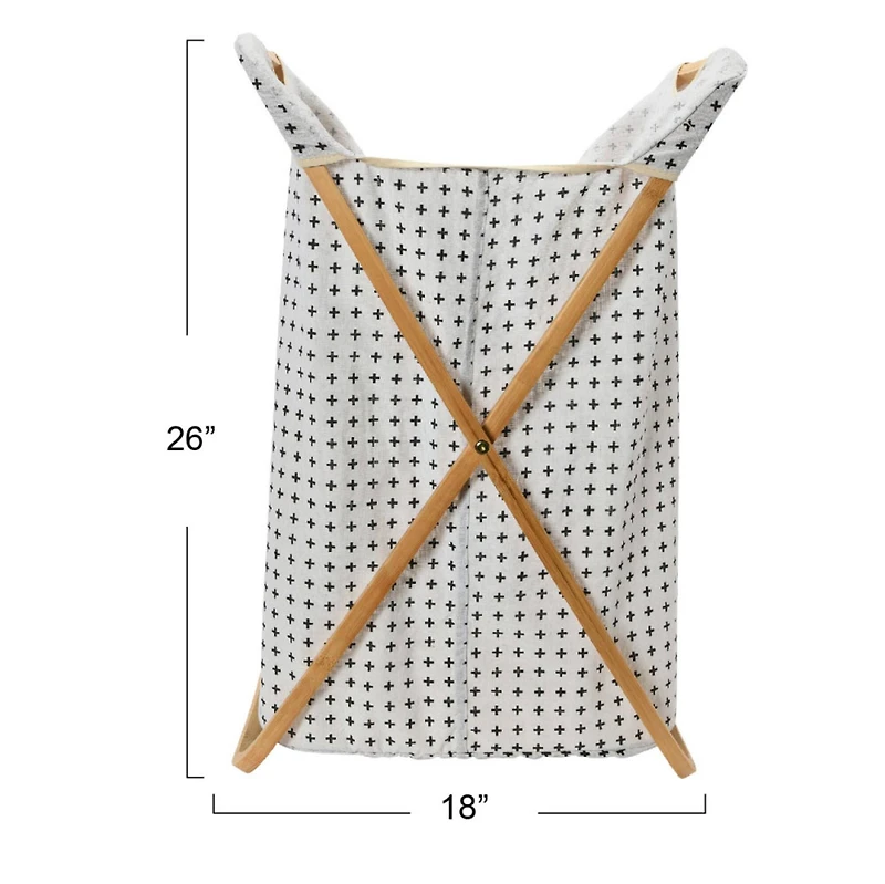 Household Essentials Krussh Bamboo X Frame Hamper (Cross)