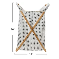 Household Essentials Krussh Bamboo X Frame Hamper (Cross)