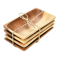 Hello Honey® Acacia Wood Trays with Seagrass Tie, 4ct.