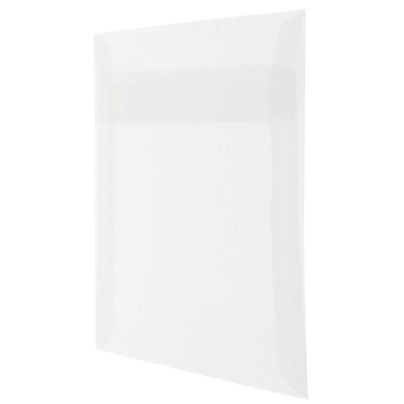 JAM Paper 5.5" x 5.5" Square Translucent Vellum Invitation Envelopes