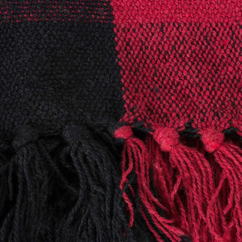 DII® Tango Red & Black Buffalo Check Throw