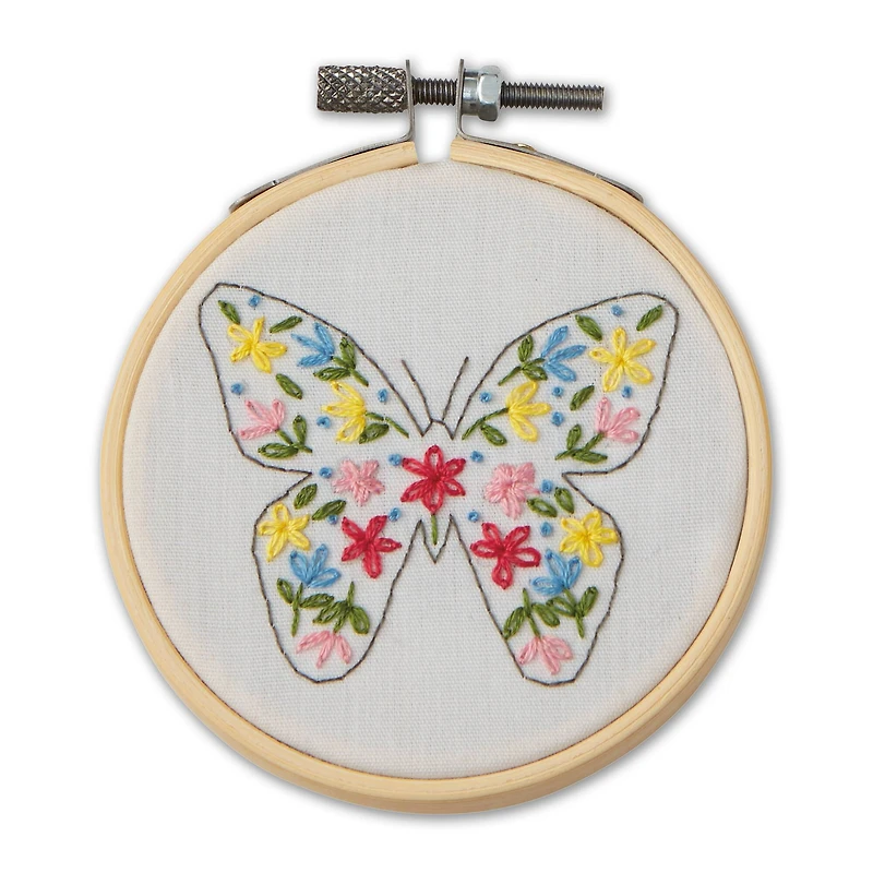 Butterfly Embroidery Kit by Loops & Threads®