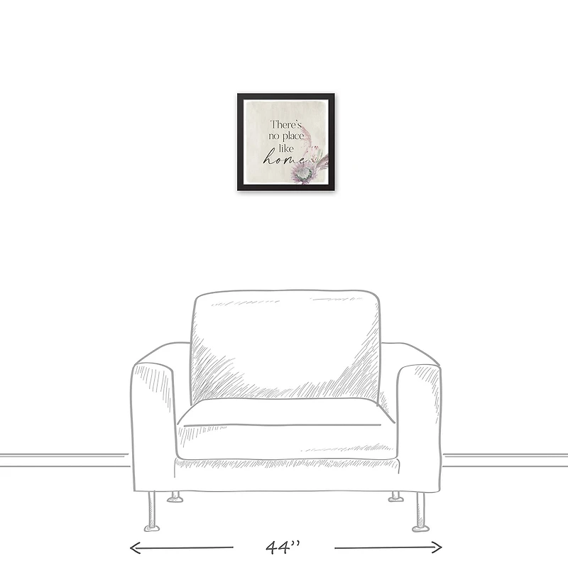 There's No Place Like Home Canvas in Black Frame