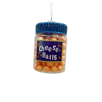 3.75" Blue & Orange Cheese Balls Glass Ornament by Ashland®