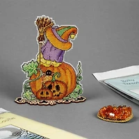 Crystal Art Plastic Canvas Counted Cross Stitch Kit  Happy Halloween