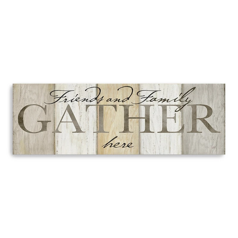 Family Gather Neutral Sign Canvas Giclee