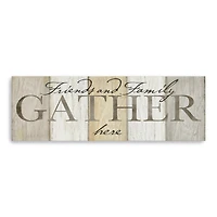 Family Gather Neutral Sign Canvas Giclee
