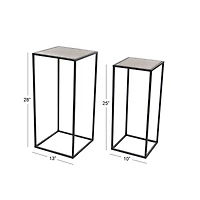 Black Metal Contemporary Accent Table Set