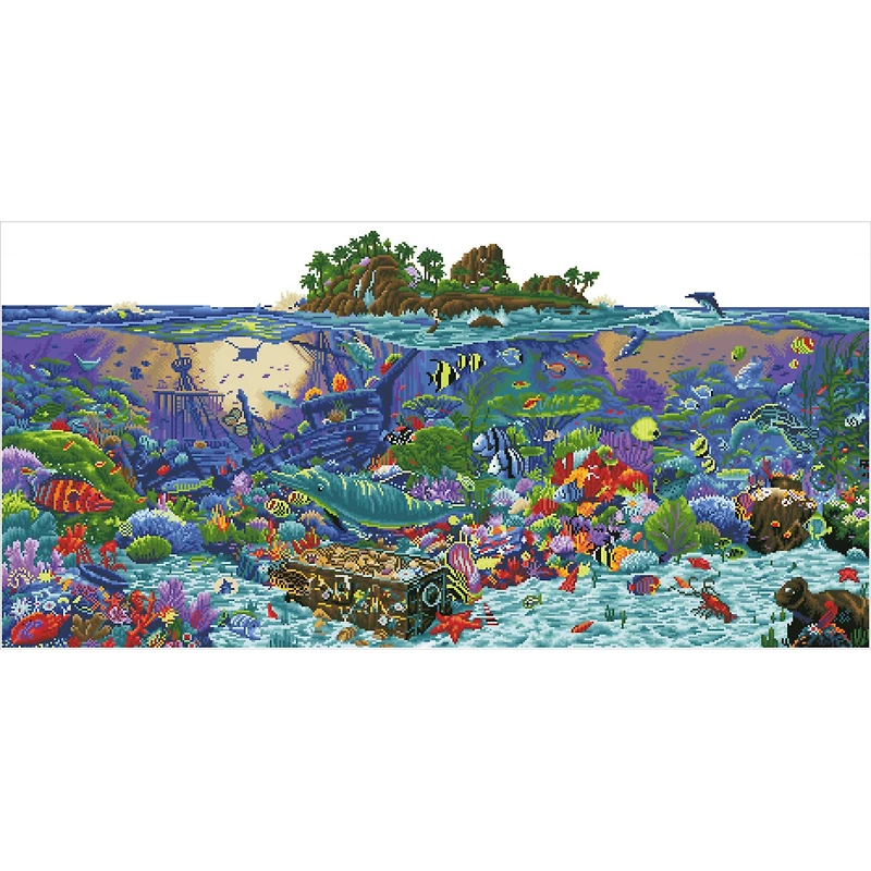 Diamond Dotz® Advanced Coral Reef Island Diamond Painting Kit