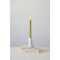 Hello Honey® 4" Stoneware Taper Candle Holder