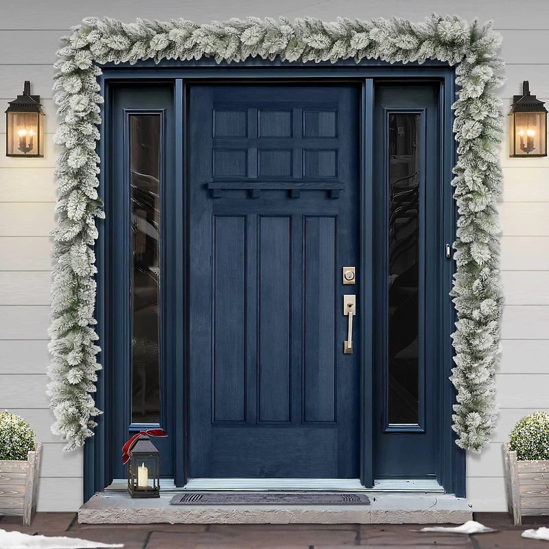 20ft. Flocked Spruce Garland