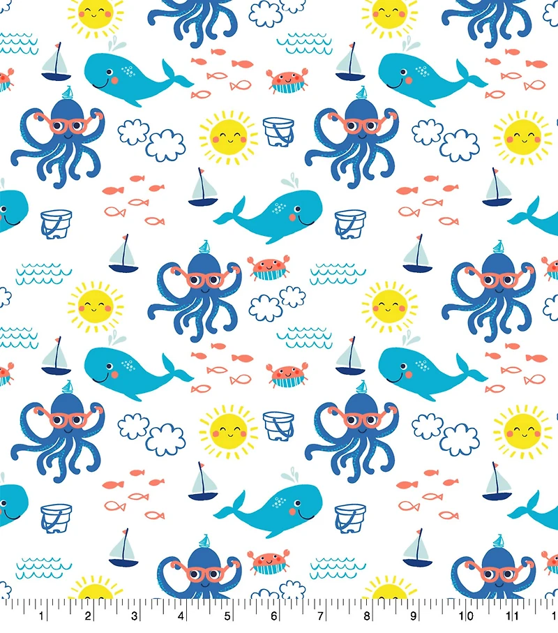 Springs Creative Love the Sea Cotton Fabric