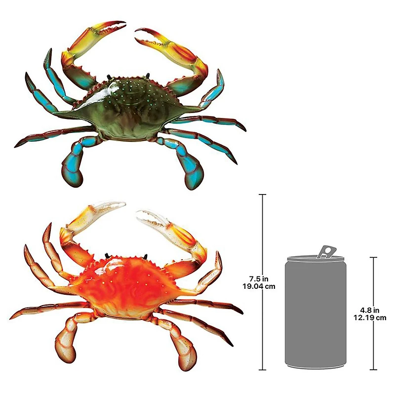 Design Toscano Green & Orange Tropical Crab Wall Sculptures Set