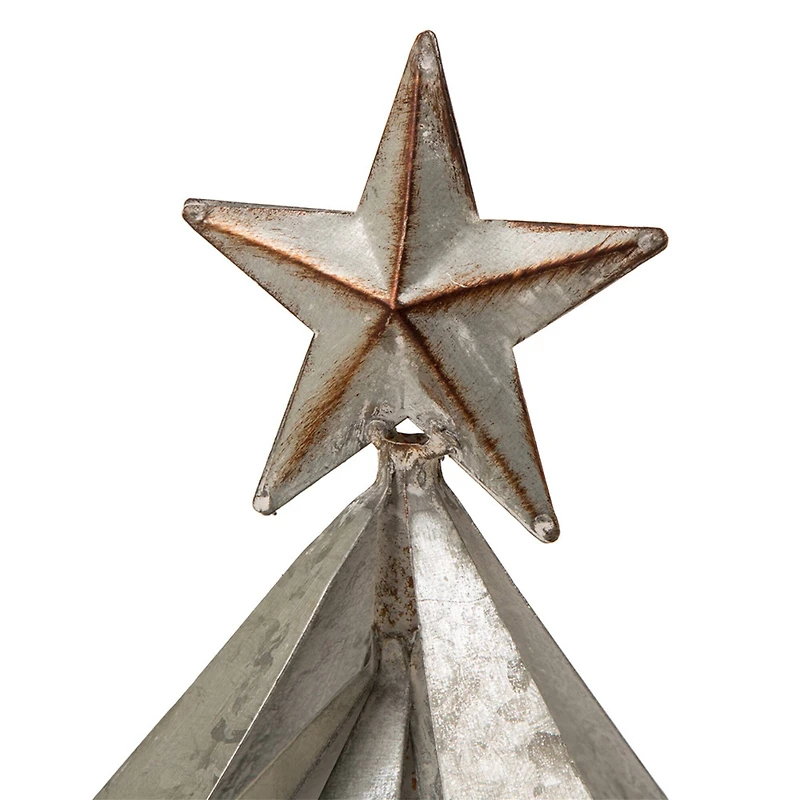 Glitzhome® Galvanized Metal Christmas Tree Table Décor Set