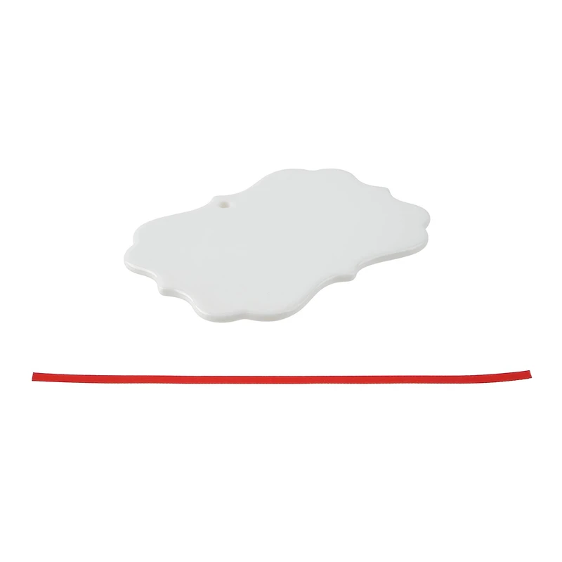 4" Plaque Ceramic Sublimation Ornaments, 3ct. by Make Market®