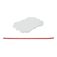 4" Plaque Ceramic Sublimation Ornaments, 3ct. by Make Market®