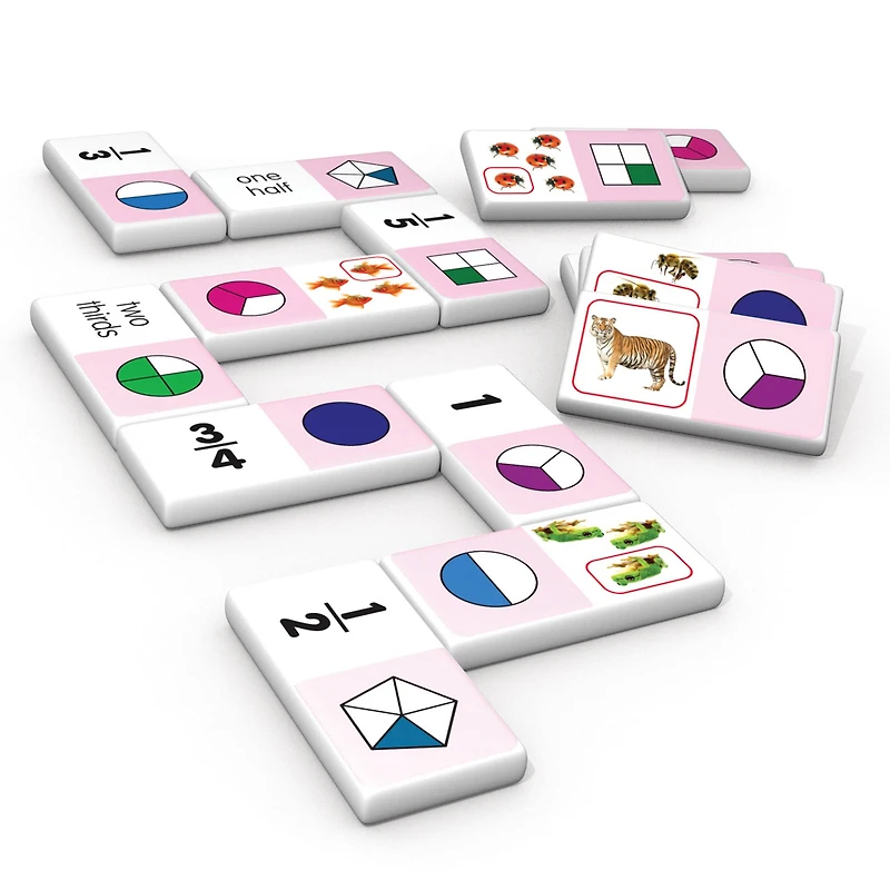 Junior Learning® Fraction Dominoes Game, 2ct.