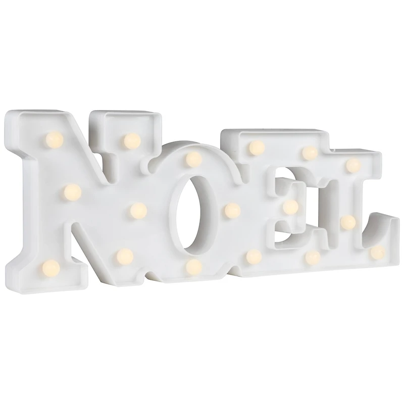 17" White Noel LED Christmas Marquee Wall Sign