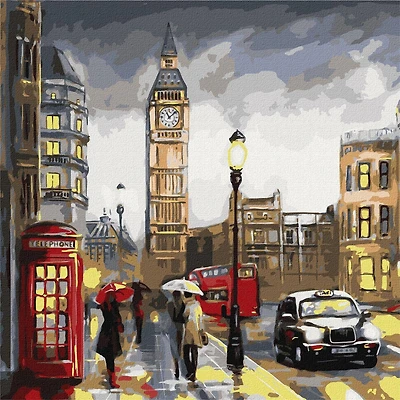 Ideyka Rainy London Painting by Numbers Kit