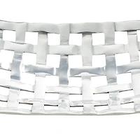 Silver Aluminum Contemporary Tray Set