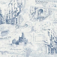 RoomMates Blue Harry Potter Map Peel & Stick Wallpaper