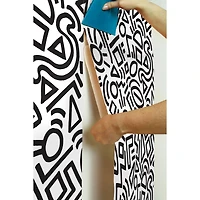 NuWallpaper Aelfie Doodle Abstract Peel & Stick Wallpaper