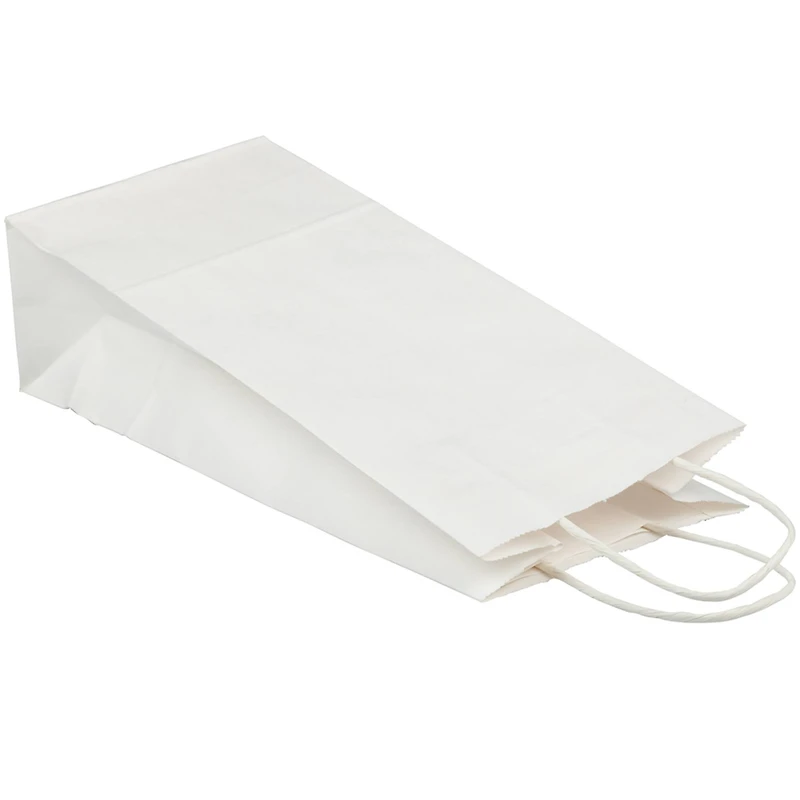 JAM Paper White Kraft Paper Wine Gift Bag, 100ct.