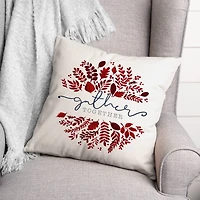 Gather Together Leaves Autumn Throw Pillow