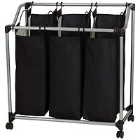 Household Essentials Rolling Mesh Triple Laundry Sorter