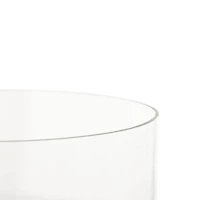 12" Clear Glass Wide Minimalistic Glass Vase