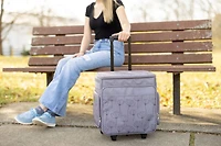 Everything Mary Purple Floral Rolling Craft Bag