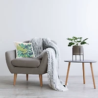 Stupell Industries Abstract Layered Botanical Leaf Plant Shapes Throw Pillow, 18" x 18"